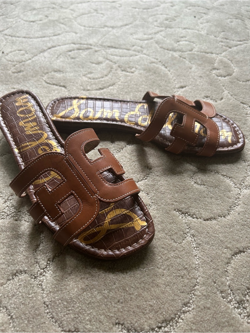 Sam Edelman Leather Bay Slide Sandal Size 10